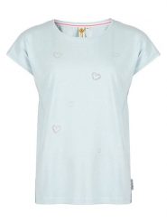 Roadsign Koszulka w kolorze błękitnym rozmiar: M. Niebieskie bluzki damskie Roadsign, m, bez wzorów, z bawełny, bez kołnierzyka, bez ramiączek. Za 43.99 zł.