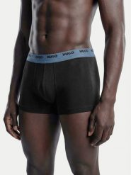 HUGO Komplet bokserek 50532619 Czarny. Czarne bokserki męskie Hugo, bez wzorów, z bawełny. Za 319.99 zł.
