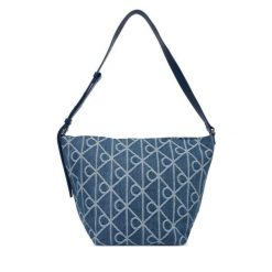 Torebka Calvin Klein. Niebieskie torebki klasyczne damskie CALVIN KLEIN, bez wzorów, z denimu, bez dodatków. Za 529.99 zł.