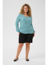 KAFFE curve Bluzka w kolorze turkusowym rozmiar: 50. Niebieskie bluzki damskie KAFFE curve, bez wzorów, z wiskozy, bez kołnierzyka, bez ramiączek. Za 61.17 zł.