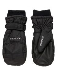 COLD Rękawiczki narciarskie w kolorze czarnym rozmiar: 6. Czarne rękawiczki dziecięce COLD, z materiału, bez ramiączek. Za 109.26 zł.