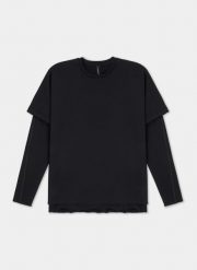 CZARNA BLUZA M21WF-2B-003-C. Czarne bluzy bez kaptura męskie Pako Lorente, m, z bawełny. Za 69.99 zł.