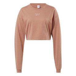 Bluza sportowa damska Reebok H49247. Brązowe bluzy bez kaptura damskie Reebok, l, bez wzorów, z bawełny, bez ramiączek, bez kaptura. Za 126.00 zł.