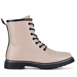 Trzewiki Jenny Fairy. Brązowe botki damskie Jenny Fairy, bez obcasa, na płaskiej podeszwie, bez zapięcia. Za 159.99 zł.