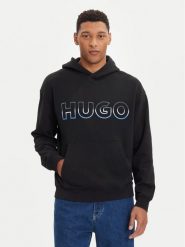 HUGO Bluza Nogudi 50549151 Czarny Regular Fit. Czarne bluzy bez kaptura męskie Hugo, m, z bawełny. Za 479.99 zł.
