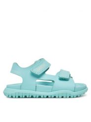 Geox Sandały J Fusbetto Gi J45HQA 000BC C3003 M Niebieski. Niebieskie sandały dziewczęce Geox, ze skóry, bez zapięcia. Za 99.99 zł.