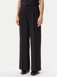 Calvin Klein Spodnie materiałowe Travel Twill K20K208214 Czarny Wide Leg. Czarne spodnie materiałowe damskie CALVIN KLEIN, bez wzorów, z materiału. Za 399.99 zł.