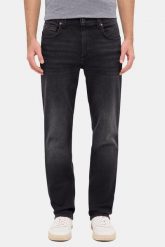 Męskie Spodnie Jeansowe Mustang Style Washington Straight Denim Black 1016334 4000 802. Czarne spodnie materiałowe męskie Mustang, bez wzorów, z denimu. Za 219.99 zł.