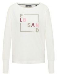 ELBSAND Koszulka "Iruna" w kolorze białym rozmiar: M. Białe t-shirty damskie ELBSAND, m, bez wzorów, z bawełny, bez kołnierzyka. Za 82.99 zł.