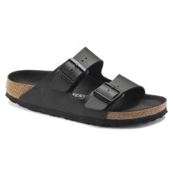 Unisex sandały Birkenstock Arizona Birko-Flor czarne regular 1019098. Czarne sandały męskie Birkenstock, z materiału, bez zapięcia. Za 491.15 zł.