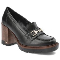 Czarne Półbuty CheBello Eleganckie Skórzane Buty Na Obcasie. Czarne półbuty damskie CheBello, bez wzorów, ze skóry, biznesowe, bez obcasa, na obcasie. Za 489.00 zł.