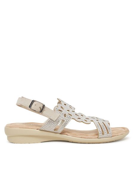 Clara Barson Sandały WSXD015-06 Szary. Szare sandały damskie Clara Barson, bez wzorów, z materiału, bez obcasa, na płaskiej podeszwie. Za 99.99 zł.