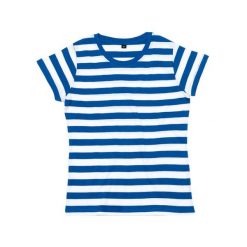 T-shirt Damski W Paski. Białe t-shirty damskie MANTIS, bez wzorów, bez kołnierzyka. Za 65.99 zł.