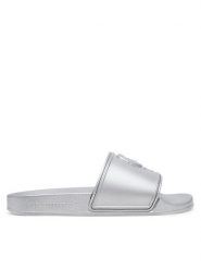 KARL LAGERFELD Klapki Kondo 2.0 KL80919M Srebrny. Szare klapki damskie Karl Lagerfeld, bez wzorów, z tworzywa sztucznego, bez obcasa. Za 359.99 zł.