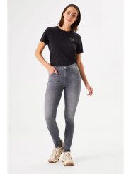 Garcia Dżinsy - Skinny fit - w kolorze szarym rozmiar: W27. Szare jeansy damskie Garcia. Za 131.74 zł.
