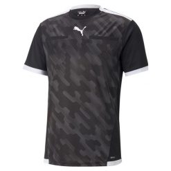 Koszulka sędziowska TEAMLIGA Mężczyźni (Czarna). Czarne t-shirty sportowe męskie Puma, l, z materiału, bez ramiączek, do piłki nożnej. Za 246.85 zł.
