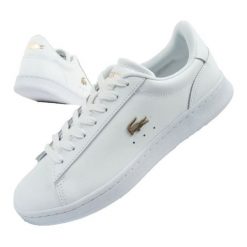 Buty Lacoste Carnaby Set 224 1 Sfa 748SFA0012216 białe. Białe buty sportowe na co dzień damskie bez wzorów, ze skóry. W wyprzedaży za 598.15 zł.
