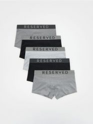 5 pack bokserek Classic - ciemnoszary. Szare bokserki męskie Reserved, bez wzorów. Za 99.99 zł.
