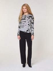 Rodier Wełniany sweter w kolorze szarym rozmiar: L. Szare swetry klasyczne damskie Rodier, l, z kaszmiru, bez kołnierzyka. Za 304.99 zł.