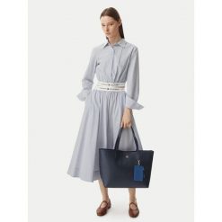 Torebka Tommy Hilfiger. Niebieskie torebki klasyczne damskie Tommy Hilfiger, bez wzorów, bez dodatków. Za 649.99 zł.