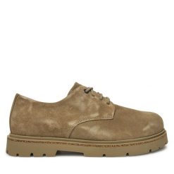 Półbuty Birkenstock. Brązowe półbuty męskie Birkenstock, bez zapięcia. Za 449.99 zł.