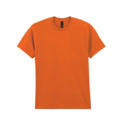 Ciężka Bawełniana Koszulka Unisex Dla Dorosłych. Brązowe bluzki damskie Gildan, xl, bez wzorów, z bawełny, sportowe, bez kołnierzyka, bez ramiączek. Za 40.99 zł.