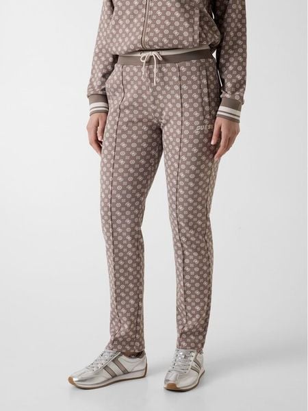 Guess Spodnie materiałowe 176829 Brązowy Slim Fit. Brązowe spodnie materiałowe damskie Guess, z aplikacjami, z materiału. Za 394.99 zł.