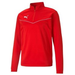 Bluza piłkarska męska Puma teamRISE 1 4 Zip Top. Białe bluzy bez kaptura męskie Puma, m, z poliesteru. Za 184.18 zł.