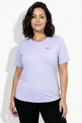 Damskie Bluzka funkcyjna nadruk na plecach klasyczny krój okrągły dekolt. Czerwone bluzki sportowe damskie Ulla Popken, plus size, z elastanu, bez kołnierzyka, bez ramiączek. Za 159.99 zł.