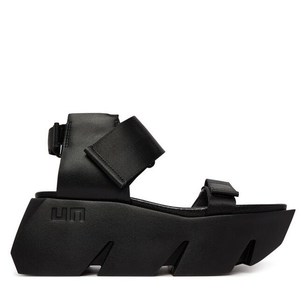 Sandały United Nude. Czarne sandały damskie United Nude, bez wzorów, bez obcasa, na koturnie. Za 1,159.00 zł.