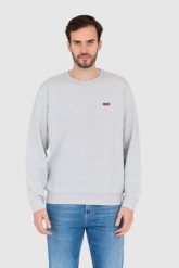 GUESS Szara męska bluza regular fit, Rozmiar XXL. Szare bluzy bez kaptura męskie Guess, l. W wyprzedaży za 249.99 zł.