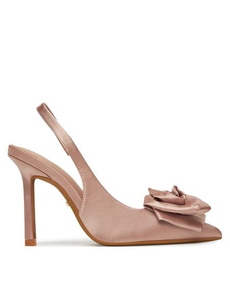 DeeZee Szpilki R705-3 Różowy. Czerwone szpilki DeeZee, bez wzorów, z materiału, bez obcasa. Za 159.99 zł.