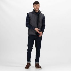 Ocieplana Męska Softshell Trzywarstwowa. Szare kurtki softshell damskie Regatta, m, bez wzorów, z materiału, bez kaptura. Za 147.99 zł.