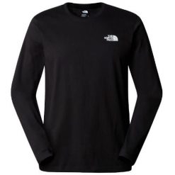Bluza turystyczna męska The North Face M L/S Simple Dome Tee. Czarne bluzy sportowe męskie The North Face, bez wzorów, sportowe, bez kołnierzyka, bez ramiączek. Za 139.00 zł.