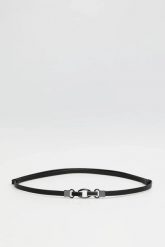 Cienki pasek czarny. Czarne paski damskie MOODO, bez wzorów. Za 34.99 zł.