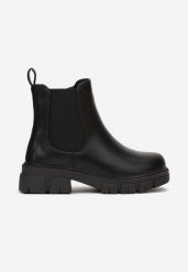 Czarne Botki Workery Padeeda. Czarne botki dziewczęce Born2be, bez wzorów, ze skóry ekologicznej, bez ramiączek. Za 149.99 zł.