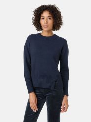 Gerry Weber Sweter w kolorze granatowym rozmiar: 48. Niebieskie swetry klasyczne damskie Gerry Weber, z wełny, bez kołnierzyka. Za 144.92 zł.