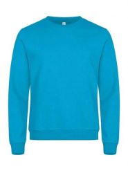 Clique Miami Roundneck – uniseks bluza z bawełny i poliestru z recyklingu. Niebieskie bluzy bez kaptura męskie CLIQUE, xl, z bawełny. Za 166.81 zł.