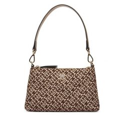 Torebka Tommy Hilfiger. Brązowe torebki klasyczne damskie Tommy Hilfiger, bez wzorów, bez dodatków. Za 489.99 zł.