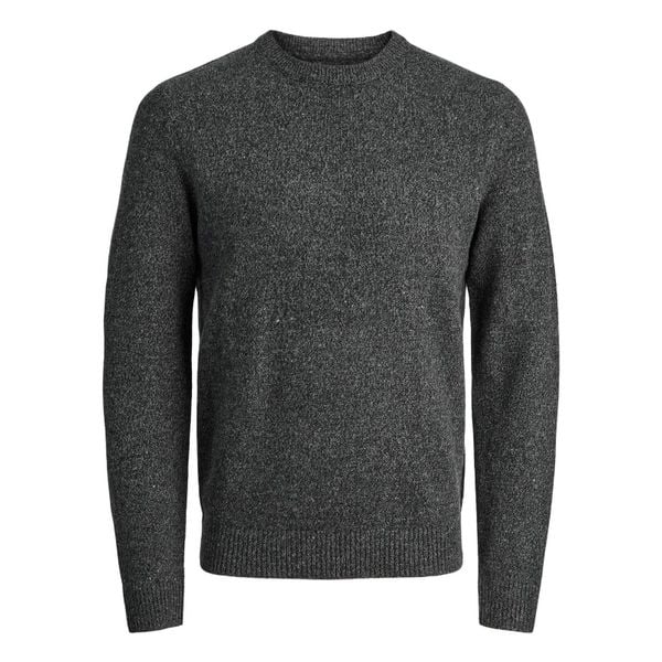 Sweter Jack & Jones Lambs czarny twist. Czarne swetry męskie Jack&Jones, bez wzorów, bez kołnierzyka. Za 282.75 zł.