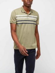 Koszulka Polo Męska TBS Elyampol. Brązowe koszulki polo męskie Tbs, na lato, m, bez wzorów, z bawełny, bez ramiączek. Za 259.00 zł.