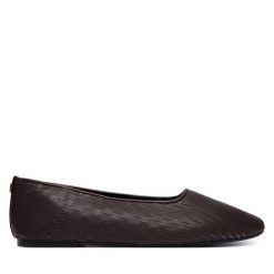 Baleriny Calvin Klein. Czerwone baleriny damskie CALVIN KLEIN, bez wzorów, bez obcasa. Za 449.99 zł.