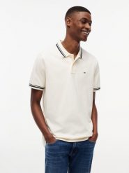 Tommy Jeans koszulka polo Mężczyźni Bawełna (100%) beżowy, M. Brązowe koszulki polo męskie Tommy Jeans, m, bez wzorów, z bawełny, bez ramiączek. Za 229.95 zł.