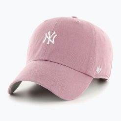 Czapka z daszkiem 47 Brand MLB New York Yankees Base Runner CLEAN UP. Czerwone czapki męskie 47 Brand, bez wzorów. Za 169.50 zł.