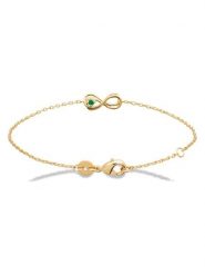 L'Atélier Précieux Pozłacana bransoletka z elementami ozdobnymi rozmiar: onesize. Zielone bransoletki damskie L'Atélier Précieux, pozłacane. Za 165.99 zł.