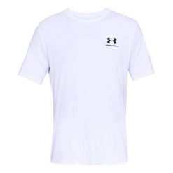 Męska Koszulka Sportowa. Białe t-shirty sportowe męskie Under Armour, m, bez ramiączek, trekkingowe. Za 143.99 zł.