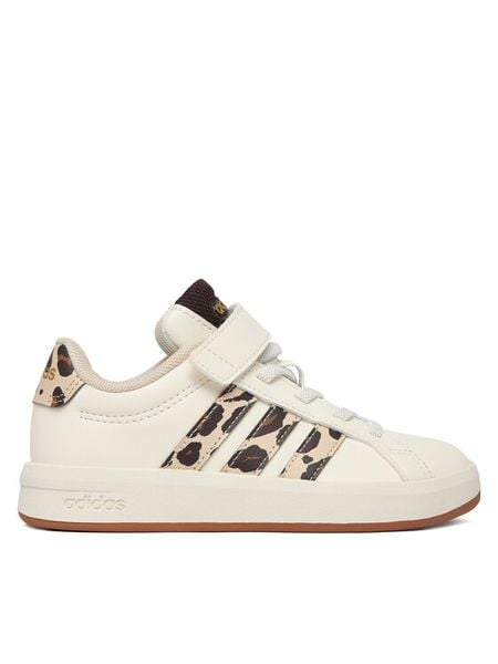 Adidas Sneakersy Grand Court 3.0 KJ4817 Écru. Buty sportowe dziewczęce Adidas, bez wzorów, ze skóry, bez zapięcia. Za 159.99 zł.