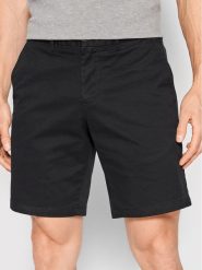 Tommy Hilfiger Szorty materiałowe Brooklyn MW0MW23563 Czarny Regular Fit. Czarne szorty męskie Tommy Hilfiger, bez wzorów, z bawełny. Za 199.99 zł.