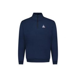 Bluza dresowa 1/4 zip Le Coq Sportif Essentiel N°1. Niebieskie bluzy bez kaptura męskie Le Coq Sportif, bez wzorów, z dresówki, eleganckie, bez kołnierzyka, bez ramiączek. Za 339.15 zł.