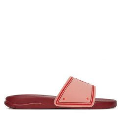 Klapki Puma. Czerwone klapki damskie Puma, bez wzorów, bez obcasa. Za 109.99 zł.
